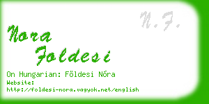 nora foldesi business card